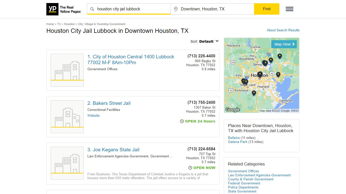 Houston City Jail Lubbock in Downtown Houston, TX